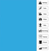 Lofaris Ocean Blue Solid Simple Party Backdrop for Photo